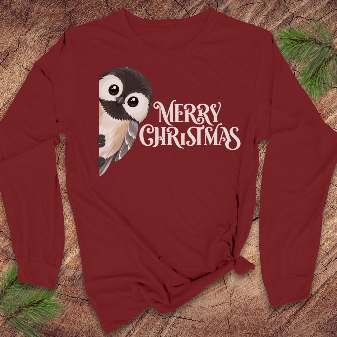 Christmas Chickadee Long-Sleeve Tee