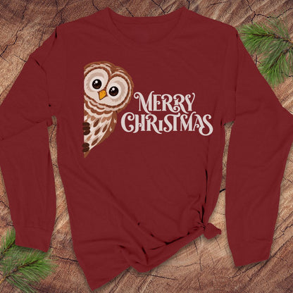 Christmas Owl Long-Sleeve Tee