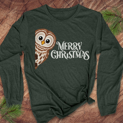 Christmas Owl Long-Sleeve Tee