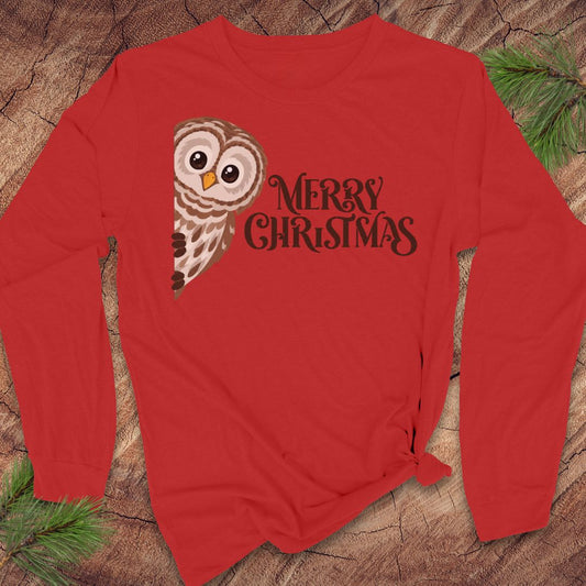Christmas Owl Long-Sleeve Tee