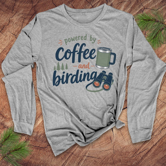 Coffee and Birding Long-Sleeve Tee