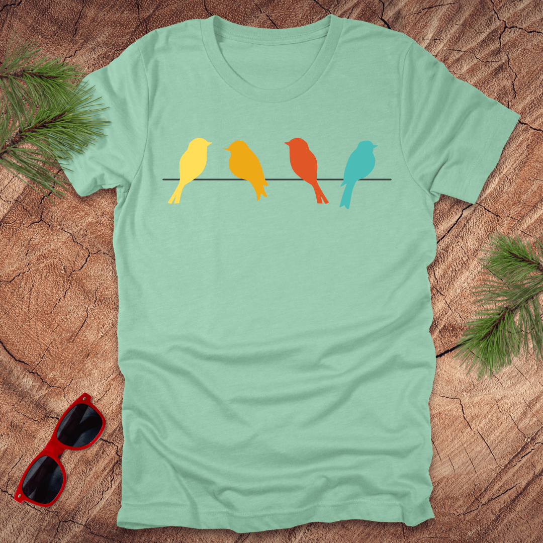 Colorful Birds Tee - Wandering Owl Adventure Gear