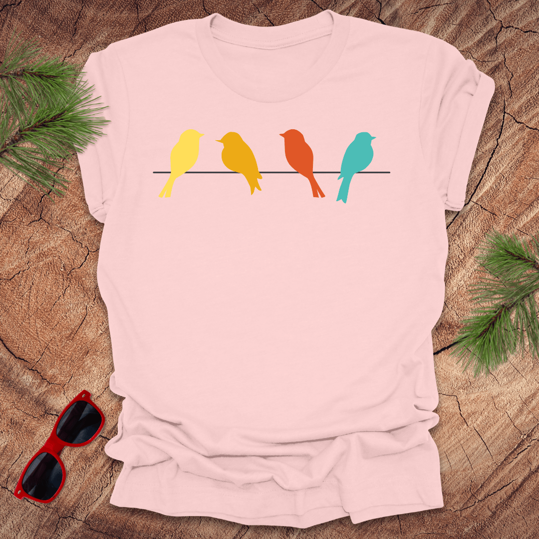 Colorful Birds Tee - Wandering Owl Adventure Gear