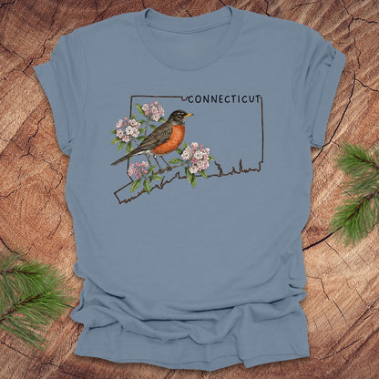 Connecticut State Bird American Robin Tee