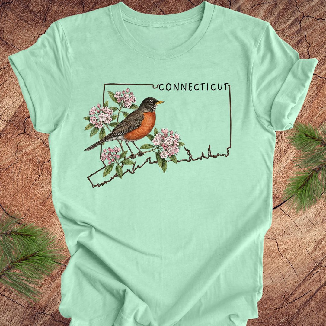 Connecticut State Bird American Robin Tee