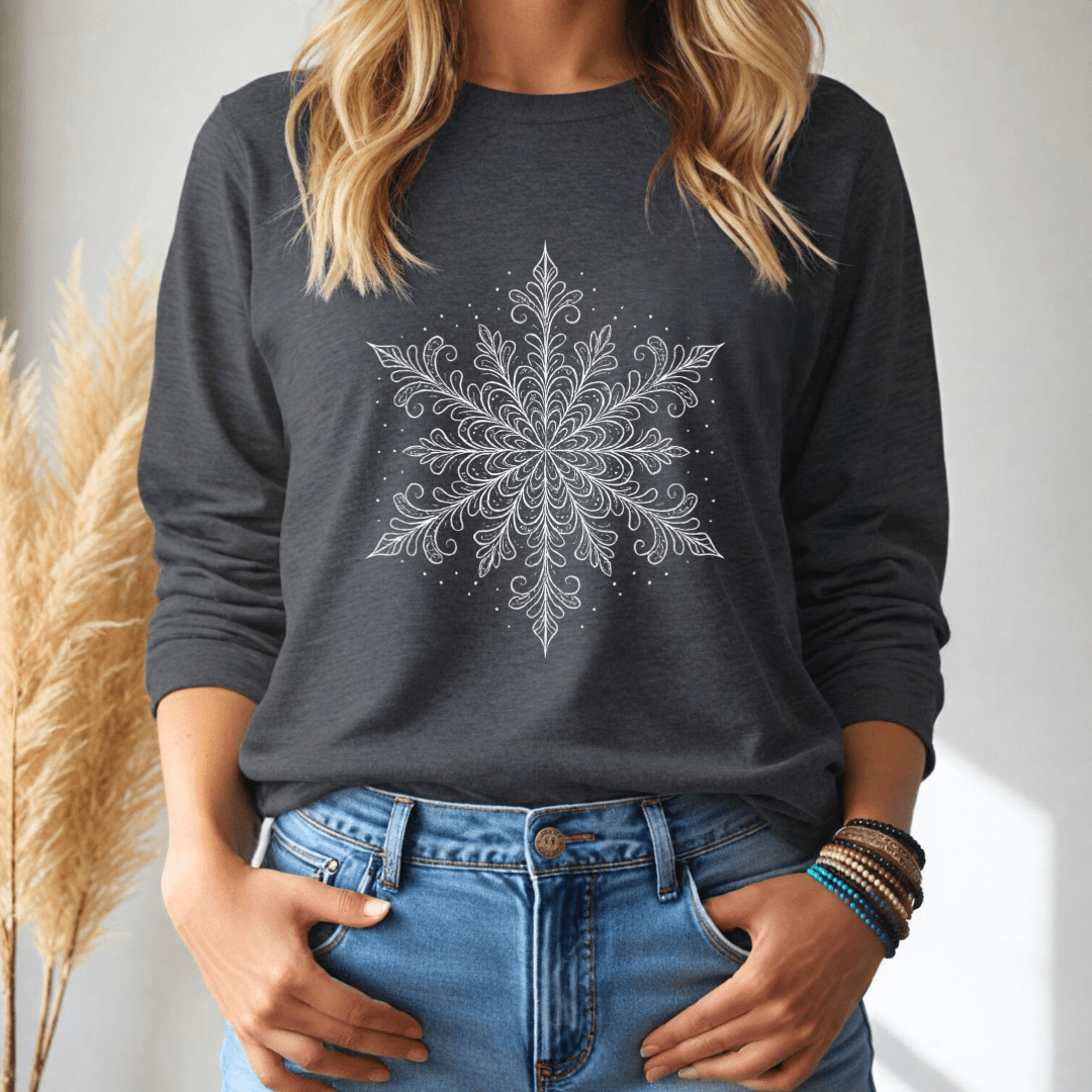 Crystal Snowflake Long-Sleeve Tee