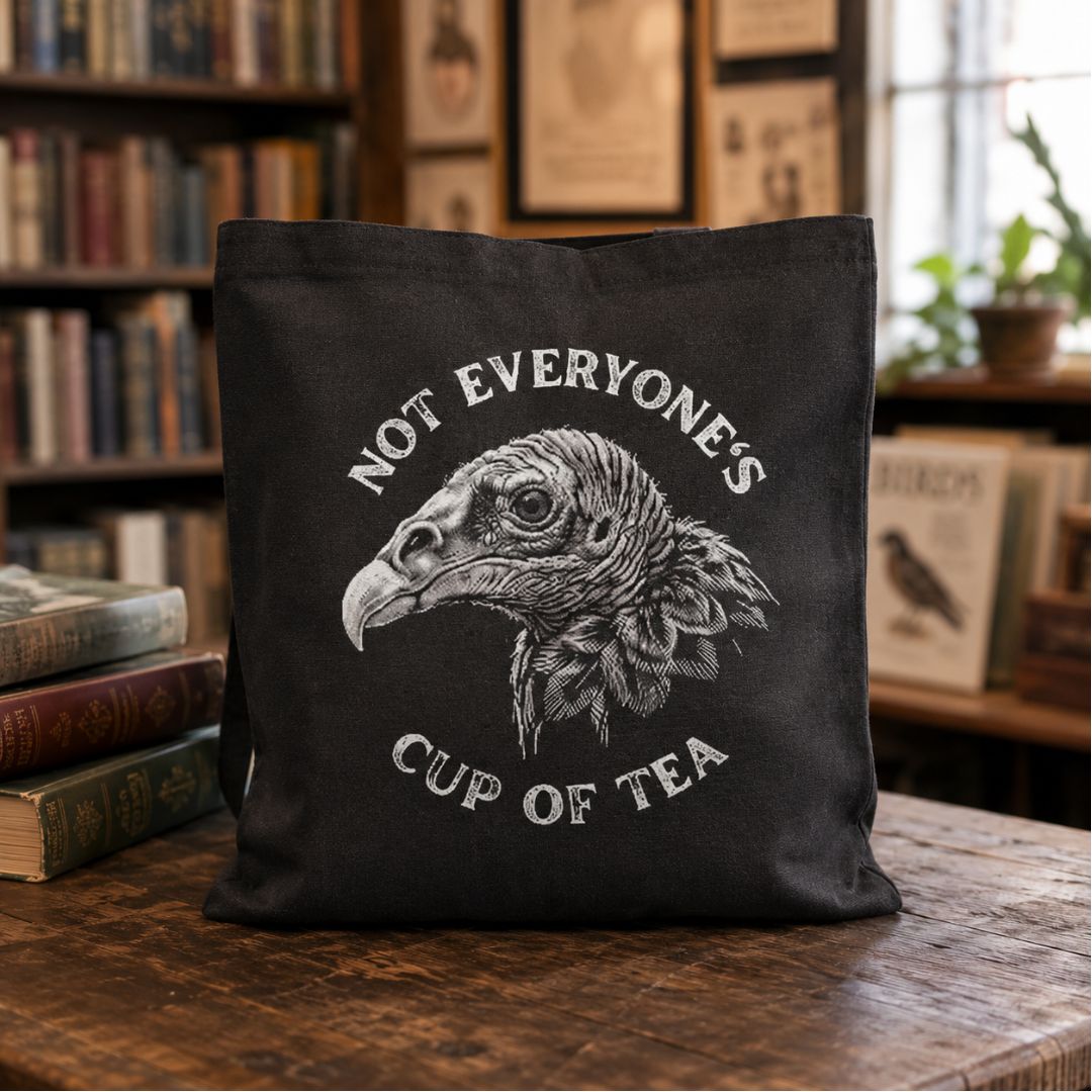 Cup of Tea Vulture Tote Bag