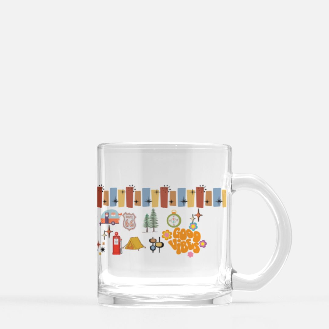 Girl Camper Mug Glass