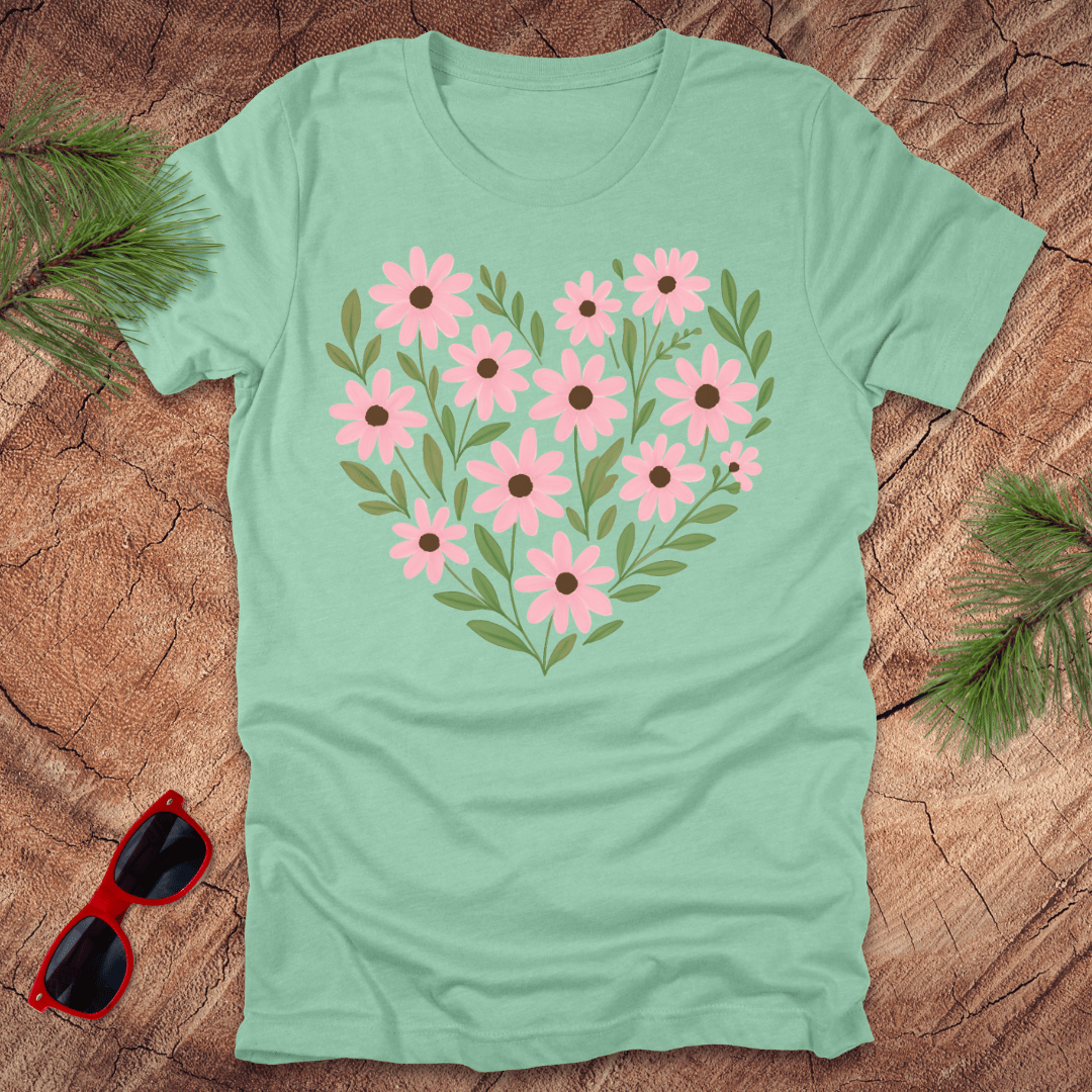 Daisy Heart Tee - Wandering Owl Adventure Gear