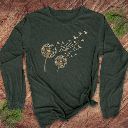 Dandelion Birds Long-Sleeve Tee
