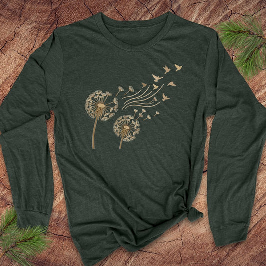 Dandelion Birds Long-Sleeve Tee