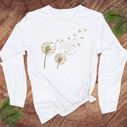 Dandelion Birds Long-Sleeve Tee