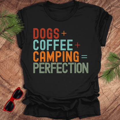 Dogs + Coffee + Hiking = Perfection Tee - Wandering Owl Adventure Gear