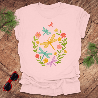 Dragonflies and Flowers Tee - Wandering Owl Adventure Gear