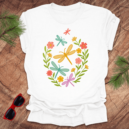 Dragonflies and Flowers Tee - Wandering Owl Adventure Gear