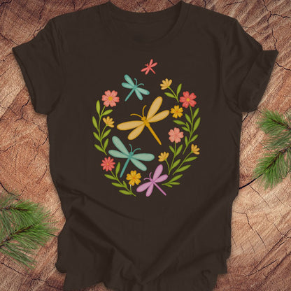 Dragonflies and Flowers Tee