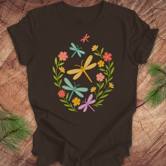 Dragonflies and Flowers Tee