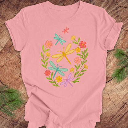 Dragonflies and Flowers Tee