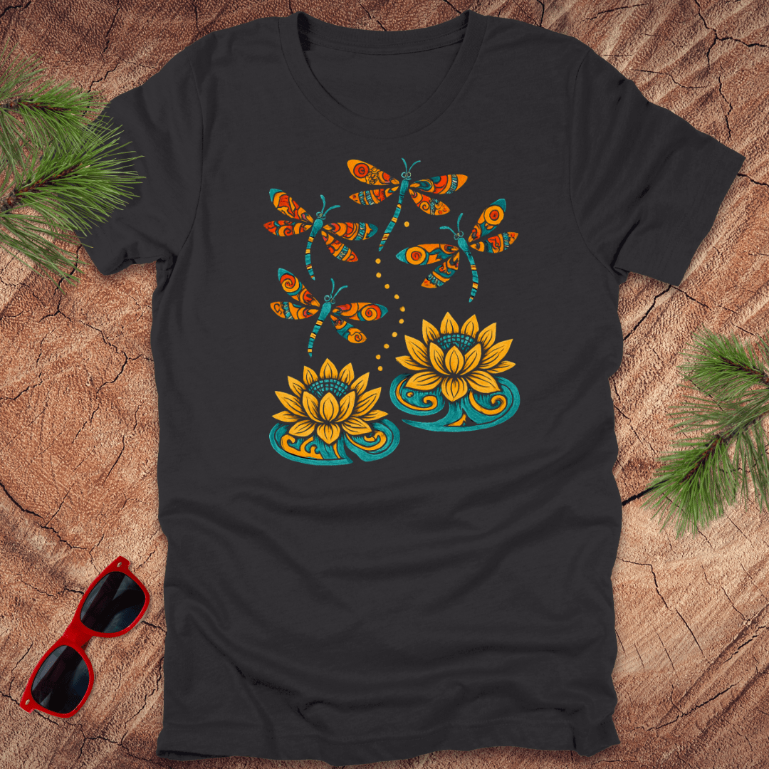 Dragonflies and Water Lillies Tee - Wandering Owl Adventure Gear