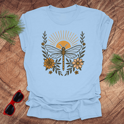 Dragonfly Sunrise Tee - Wandering Owl Adventure Gear