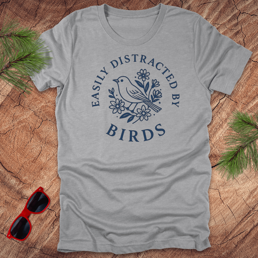 Easily Distracted by Birds Tee - Wandering Owl Adventure Gear