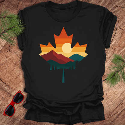Fall Mountain Scene Tee - Wandering Owl Adventure Gear