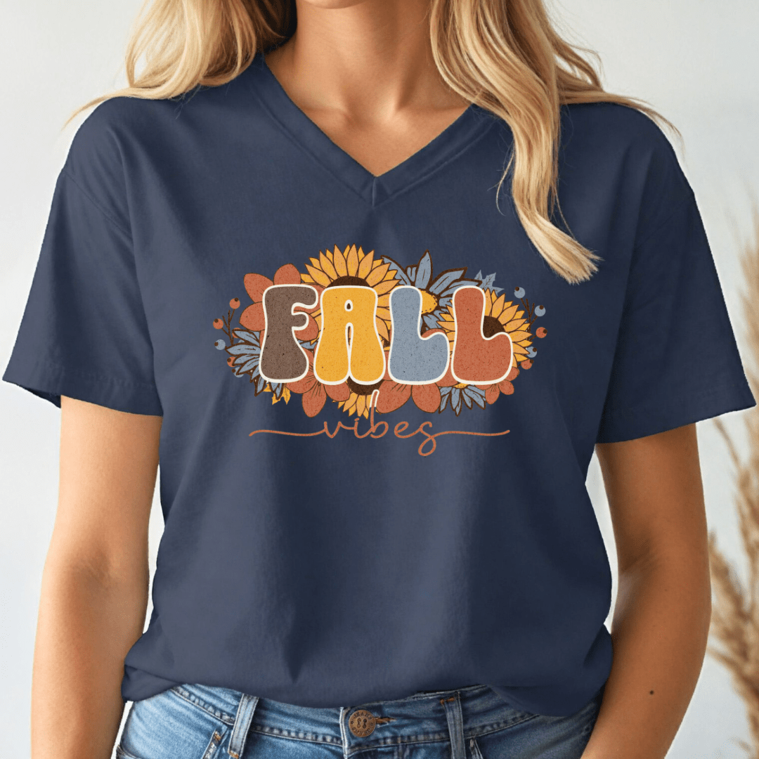 Fall Vibes V - Neck Tee - Wandering Owl Adventure Gear