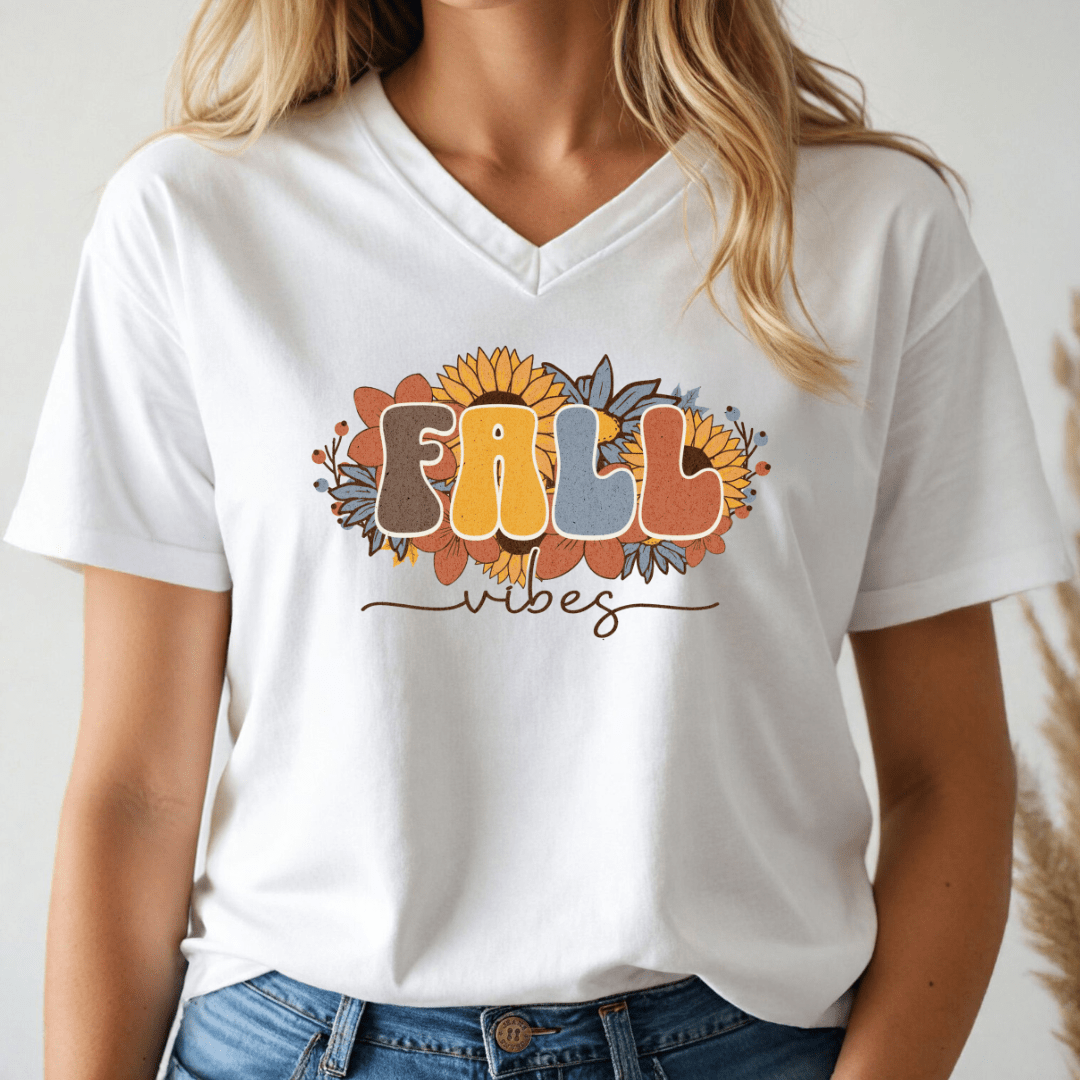 Fall Vibes V - Neck Tee - Wandering Owl Adventure Gear