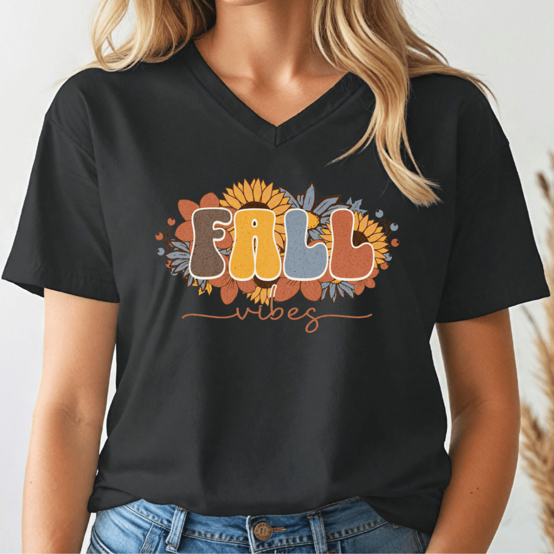 Fall Vibes V - Neck Tee - Wandering Owl Adventure Gear
