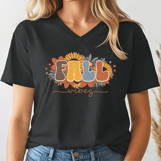 Fall Vibes V - Neck Tee - Wandering Owl Adventure Gear
