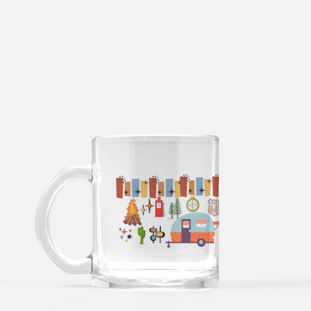 Girl Camper Mug Glass