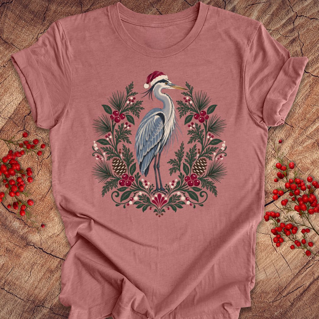 Festive Heron Tee