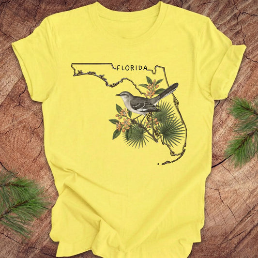 Florida Mockingbird Tee — Yellow (Final Sale)