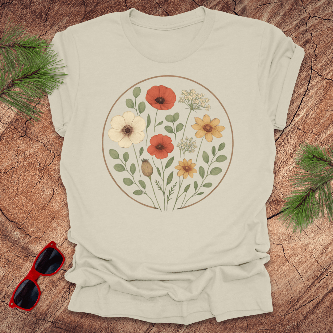 Flower Circle Tee - Wandering Owl Adventure Gear