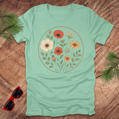 Flower Circle Tee - Wandering Owl Adventure Gear