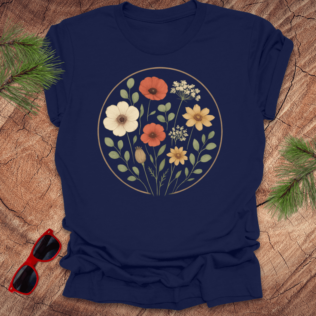 Flower Circle Tee - Wandering Owl Adventure Gear