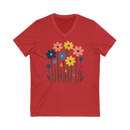 Flower Garden V - neck Tee - Wandering Owl Adventure Gear