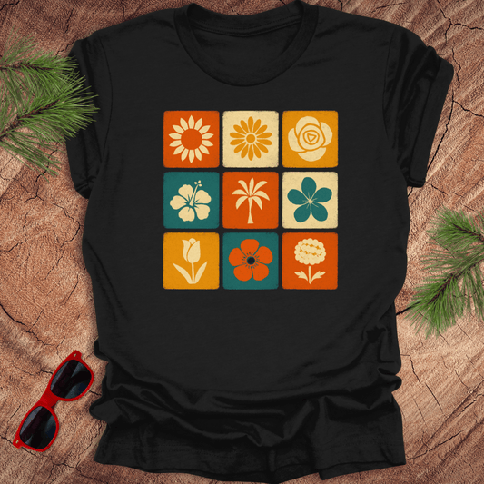 Flower Squares Tee - Wandering Owl Adventure Gear
