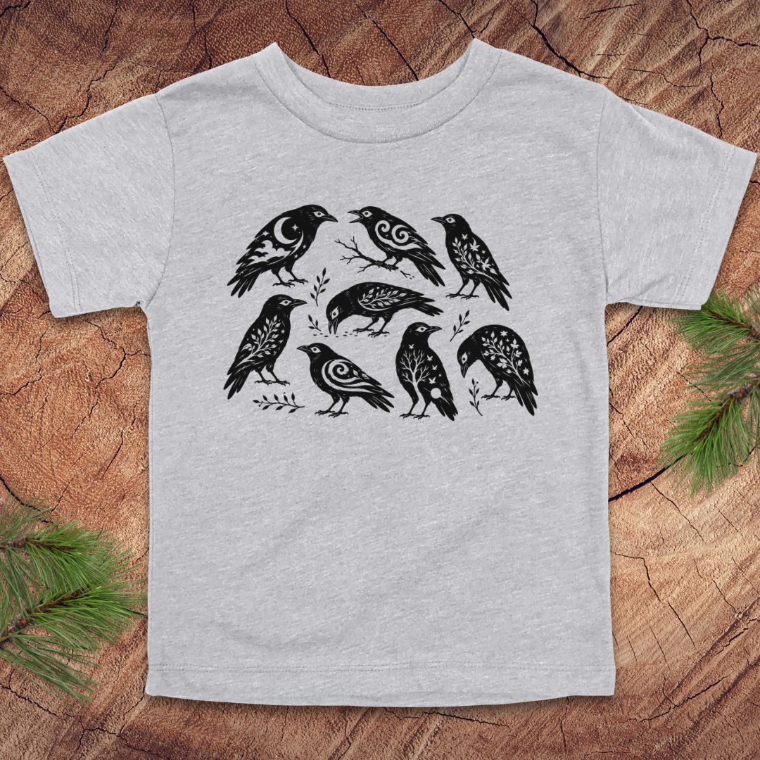 Folk-Art Crows Toddler Tee