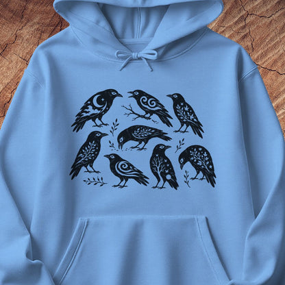 Folk Art Crows Hoodie