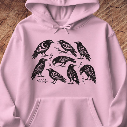 Folk Art Crows Hoodie