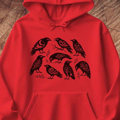 Folk Art Crows Hoodie