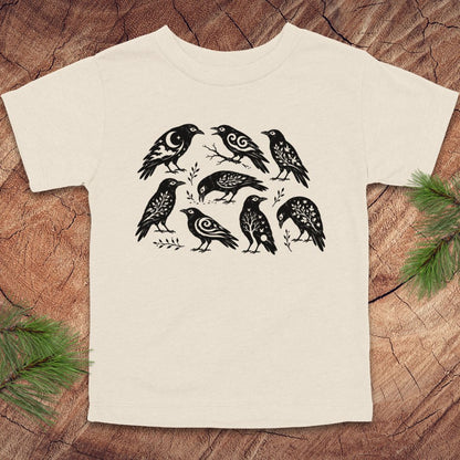 Folk-Art Crows Toddler Tee