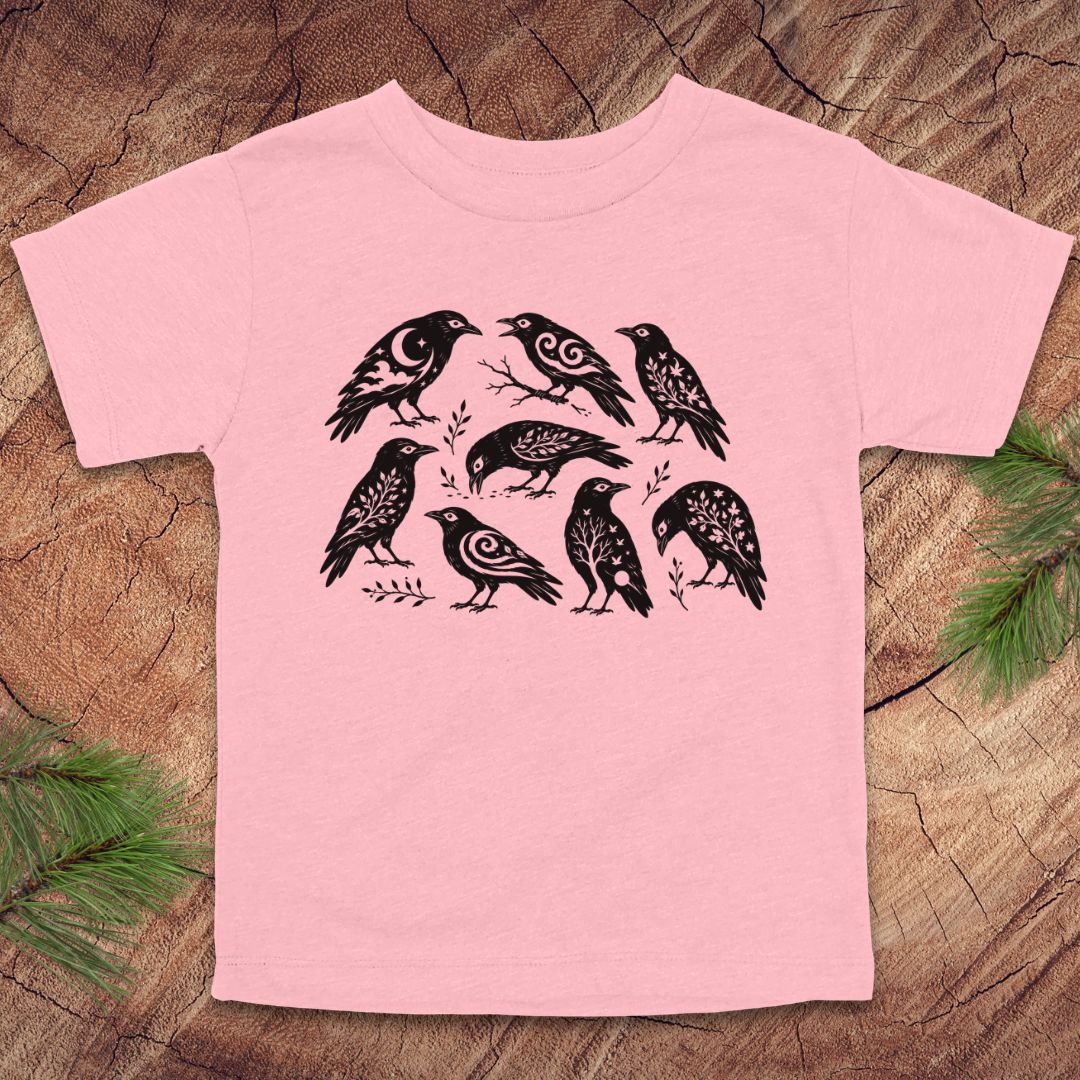 Folk-Art Crows Toddler Tee