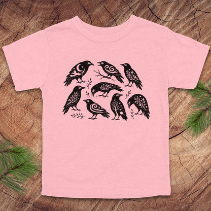 Folk-Art Crows Toddler Tee