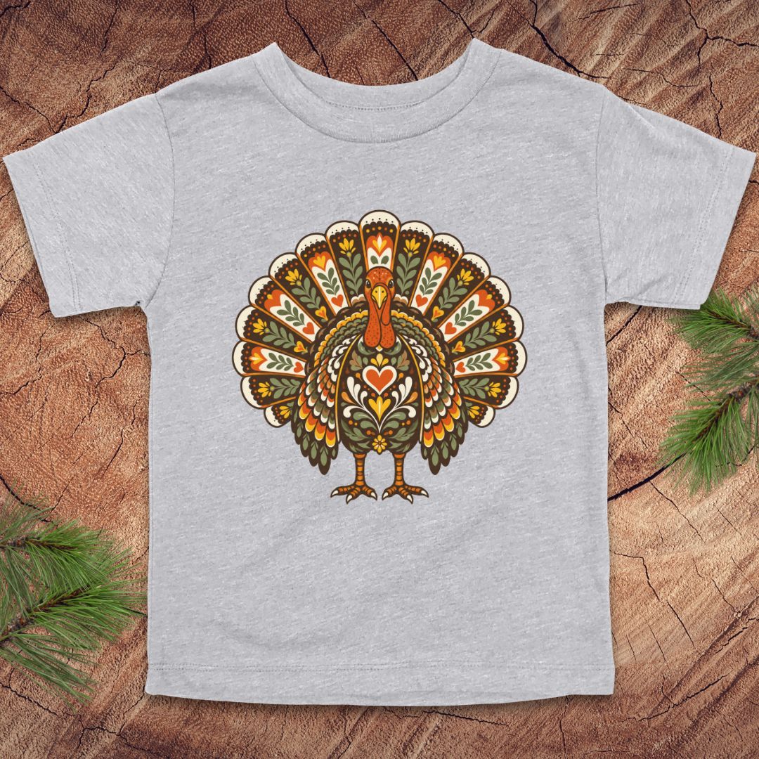 Folk Art Turkey Toddler Tee