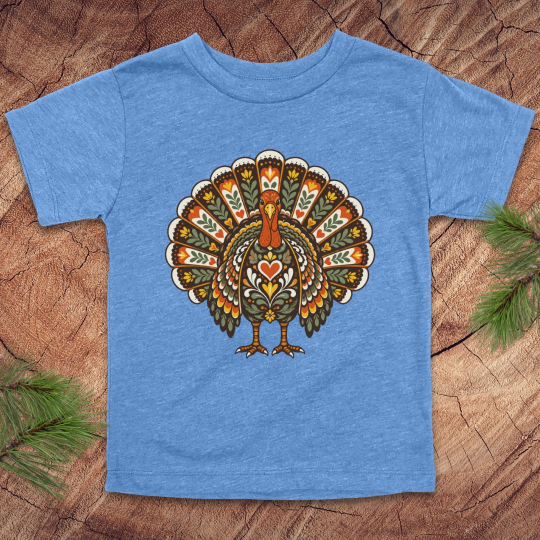 Folk Art Turkey Toddler Tee