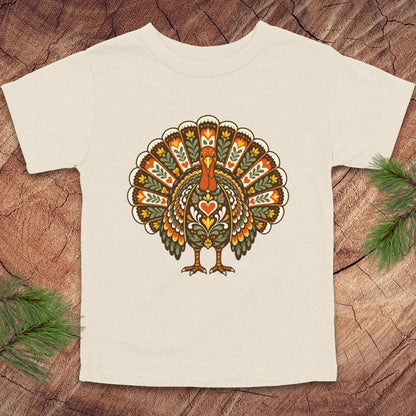 Folk Art Turkey Toddler Tee