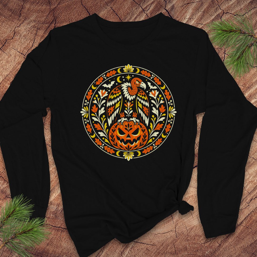 Folk Art Vulture Long-Sleeve Tee