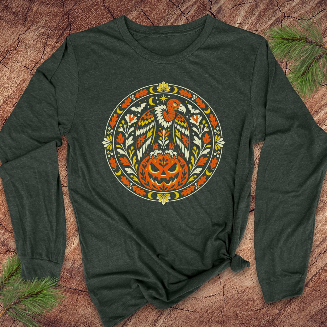 Folk Art Vulture Long-Sleeve Tee